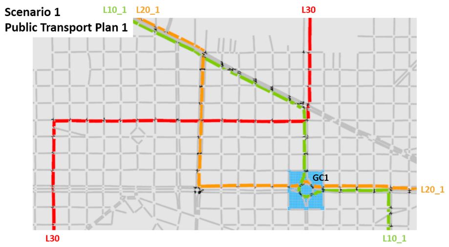 用Aimsun的”路网配置“复制公共交通线路和公共交通计划