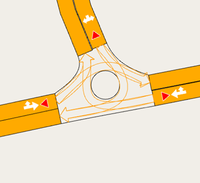 Wie man Kreisverkehre in Aimsun Next kodiert